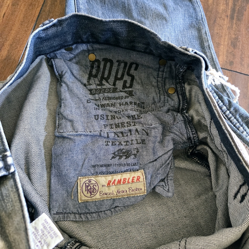 PRPS Rambler Skinny Fit Low Front Rise Button Fly Japanese Selvedge Jeans Sz 38 - Picture 14 of 16